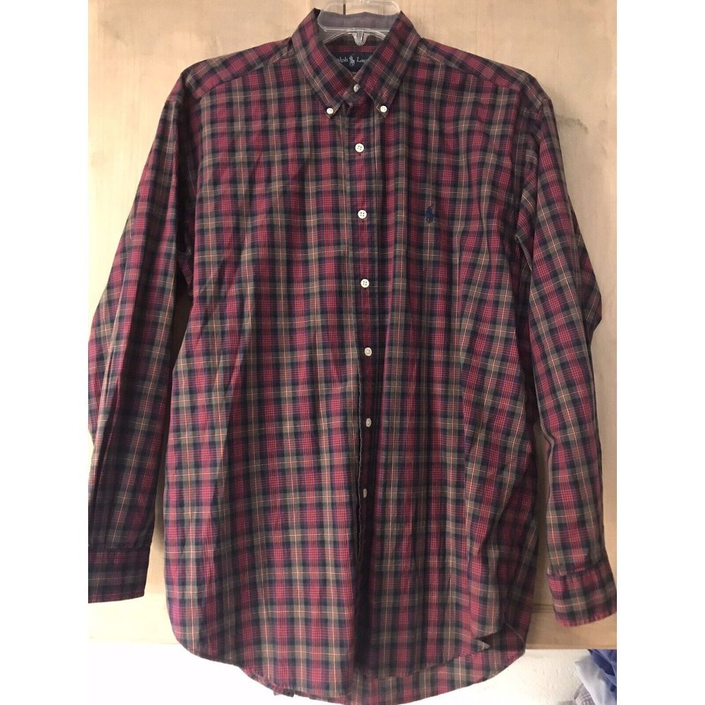 Ralph Lauren Blake LS Button Up Large Plaid